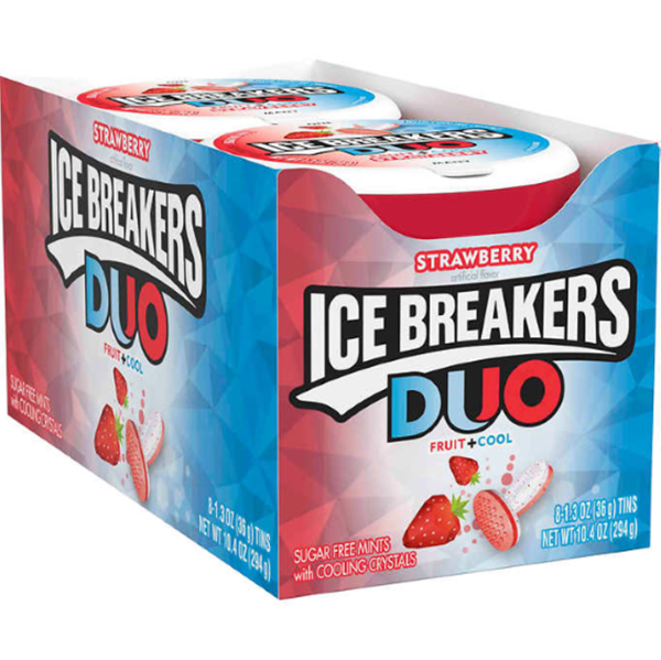 Ice Breakers Duo Sugar Free Mints Strawberry 8/1.3oz